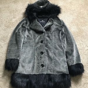 Black Fluffy Coat